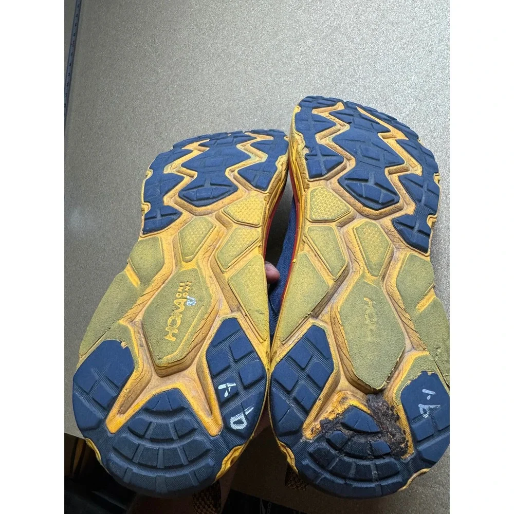 Hoka One One Challenger ATR 6 Mens 12.5 Blue Orange Trail Running Shoes‎ 1106510